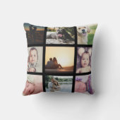 9フォトコラージュパーソナライズされた クッション (裏面)