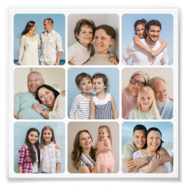 9フォトコラージュ丸いコーナー写真の拡大 フォトプリント           