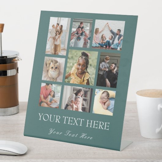 9フォトコラージュ家族ペデスタルサイン 台座サイン (インサイチュ)