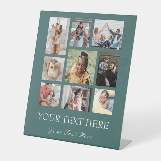 9フォトコラージュ家族ペデスタルサイン 台座サイン (正面)