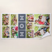 9フォトコラージュ母の日 ビーチタオル (正面)