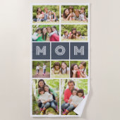 9フォトコラージュ母の日 ビーチタオル (正面)