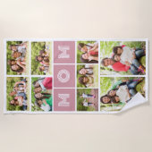 9フォトコラージュ母の日 ビーチタオル (正面)