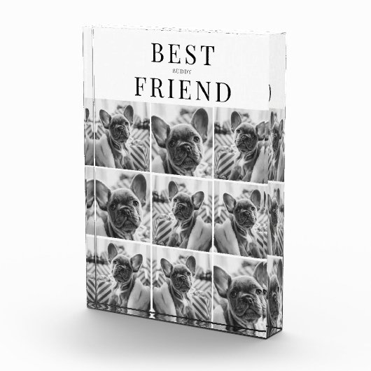 9フォトコラージュ白最高の友人写真ブロック フォトブロック (右)