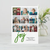 9フォトジョイメリークリスマスグリーンウォーター色 シーズンカード (スタンド正面)