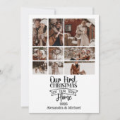 9フォトミニマリストクリスマスファーストホーム シーズンカード (正面)