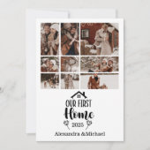 9フォトミニマリストクリスマスファースト・ホーム シーズンカード (正面)