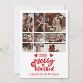 9フォトミニマルメリーリストと結婚した シーズンカード (正面)