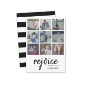 9フォトレジョイスミニマルデザインクリスマススクリプト シーズンカード