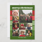 9フォトレトロストライプー – 赤ファンキー緑 シーズンカード (正面)