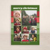 9フォトレトロストライプー – 赤ファンキー緑 シーズンカード