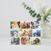 9フォト誕生日カードテンプレートコラージュ (スタンド正面)