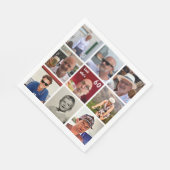 9フォト誕生日ナプキン スタンダードランチョンナプキン (角)