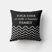 9フカスタムォトコラージュファミリー引用文ブラックキープス クッション (裏面)