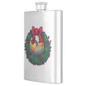 9ボールクリスマスリースレッド フラスク (左)