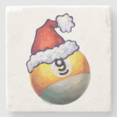 9ボールクリスマスレッドハット ストーンコースター (正面)