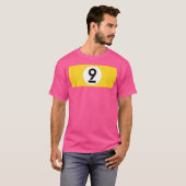 9ボールビリヤード台9ボール Tシャツ (正面フル)