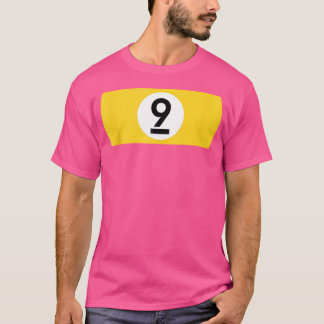 9ボールビリヤード台9ボール Tシャツ