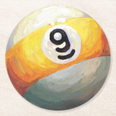 9ボール ラウンドペーパーコースター (正面)