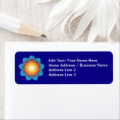 9ポイントの蓮の花 ラベル (インサイチュ)