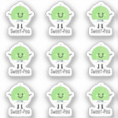 9ミニスイートピー男の赤ちゃんシール シール (正面)