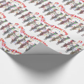 9ミルカー踊りヤギのクリスマスラッピング紙 ラッピングペーパー (角)