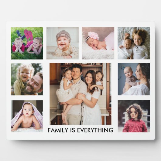 9モダンフォトコラージュ家族は全引用文 フォトプラーク (正面)