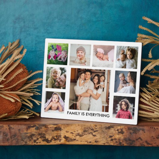 9モダンフォトコラージュ家族は全引用文 フォトプラーク (側面)