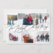 9モダンフォト数々のコラージュのメリークリスマス シーズンカード (正面)