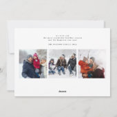 9モダンフォト数々のコラージュのメリークリスマス シーズンカード (裏面)