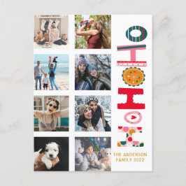 9モダン写真カラフルChristmas Greeting Postca ポストカード