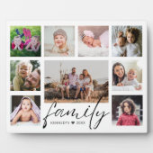 9モダン写真コラージュの苗字（白黒） フォトプラーク (正面)