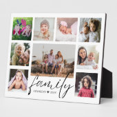 9モダン写真コラージュの苗字（白黒） フォトプラーク (側面)