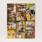 9ユニークフォトコラージミニマルシンプルリストブラック ジグソーパズル (縦)