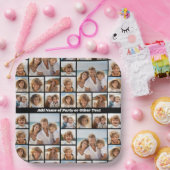 9ユニークフォトコラージュとオプションの背景 ペーパープレート (パーティー)