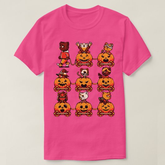 9ライフイズキャットハロウィーンbyトベフォンセカ tシャツ (デザイン正面)