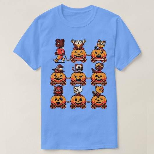 9ライフイズキャットハロウィーンbyトベフォンセカ tシャツ (デザイン正面)