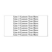 9ラインカスタムゴムスタンプ付き木製ハンドル ラバースタンプ (インプリント)