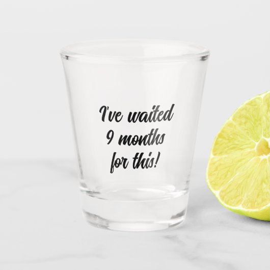 9ヶ月の間に、ワイン愛好家、ビールを待っおもしろいた。 ショットグラス (正面)