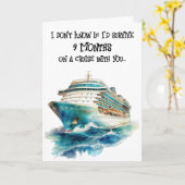 9ヶ月クルーズおもしろいドラマ カード (黄色い花)