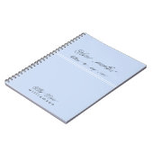 9ヶ月、私の息子への手紙 – Cute Baby Blue ノートブック (左側)