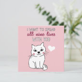 9人ともロマンチックな猫バレンタイン シーズンカード (スタンド正面)