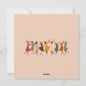 9人のダンシングレディー ミッドセンチュリー レトロ カットアウト 1 シーズンカード (裏面)