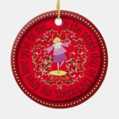 9人の女性踊ること セラミックオーナメント (裏面)