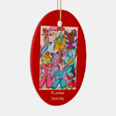 9人の女性踊ること セラミックオーナメント (右)