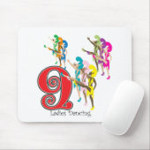 9人の女性踊ること マウスパッド (マウス)