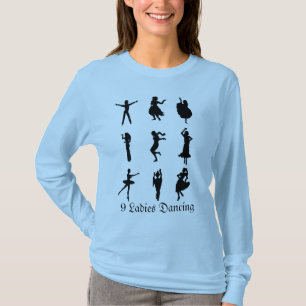 9人の女性踊ること Tシャツ