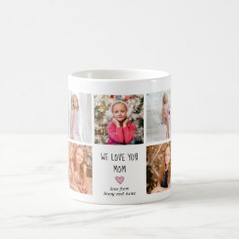 9人の子供の写真We Love You Mom Mug コーヒーマグカップ