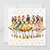 『9人の踊る女性』 | クリスマスの12日間 シーズンカード (正面)