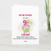 9今日カップケーキのバースデー・カード カード (裏面)